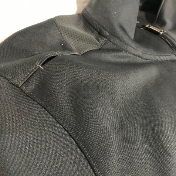 Reebok Jacket Men L Charcoal Full Zip Play Dry Pockets Polyester Lightweight - Picture 8 of 10